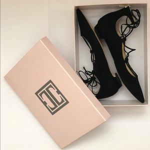 Ivanka Trump Tropica Ghillie Flat, Black Suede